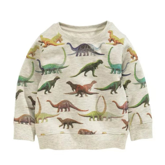 Boy's pullover sweatshirt sets-Dinosaur