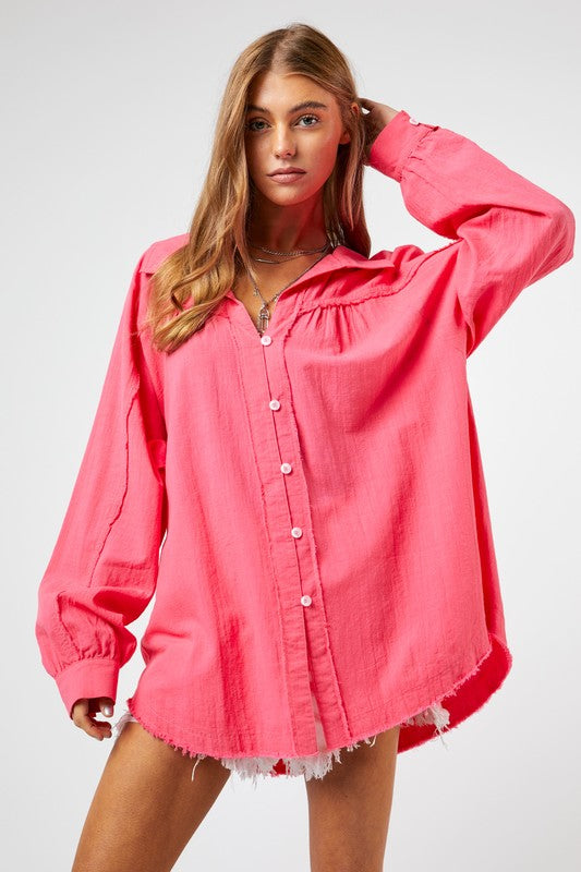 Button Down Relaxed Fit Shirt