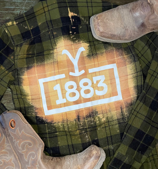 YELLOWSTONE 1883 BLEACHED FLANNEL